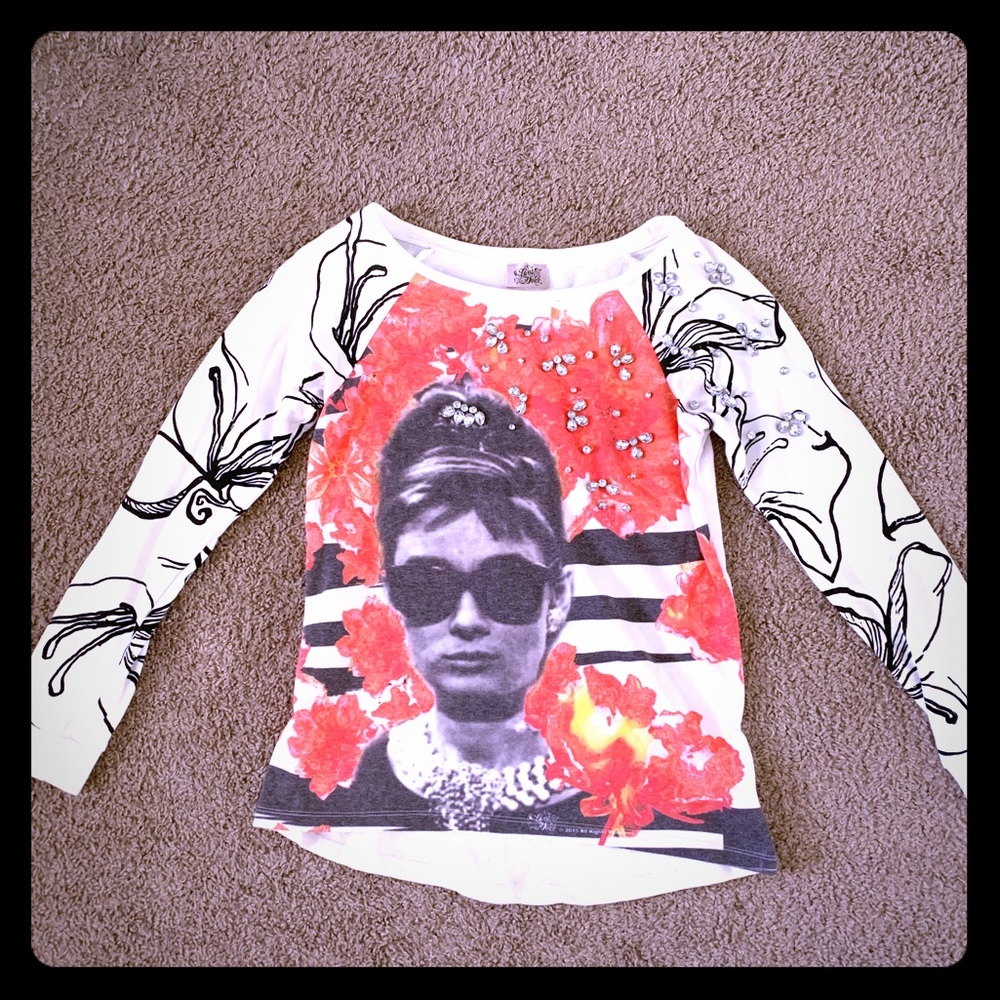 La Rue Dolce Audrey Hepburn studded crewneck